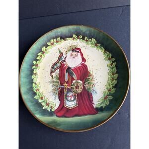 Giftcraft Holiday Plate 068901 Old World Santa Father Christmas Collectible 10”